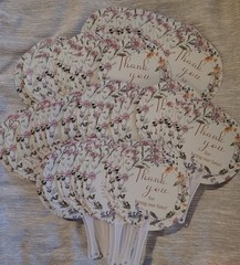 Wedding Decoration x 100 Floral Hand Fans Favors Outdoor Summer Ceremony Set