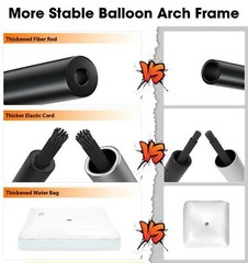 Chamvis Balloon Arch Kit, 9FT Height & 10FT Width Adjustable Balloon Arch Sta…