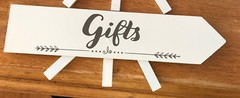 4 Wedding Bride Table Direction Sign Arrow Gifts Cocktails Ceremony Reception