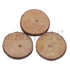 100 Pack of 3-4cm Round Natural Wood Slices Wood Discs for Crafts and Decoration