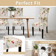 SearchI Dining Room Chair Covers Slipcovers Set of 6, Spandex Super Fit Stret…