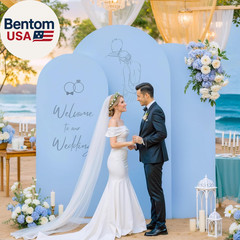 Pink Blue Arch Cover 3 Set-7.2Ft, 6.6FT, 6FT Arch Backdrop Cover Spandex Fitted