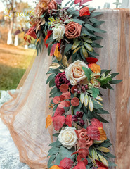 9FT Wedding Arch Flower Garland, Handmade Wedding Table Decorations,Head Table F