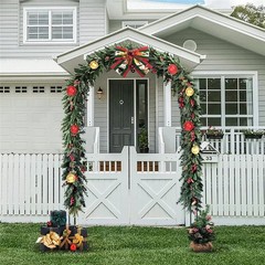Rustproof Metal Garden Patio Arch Rose Arbour Archway Climbing Plant Trellis US