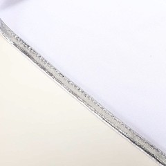 10 Silver Metallic Spandex Chair Sashes with Silver Buckles Wedding Light Gray