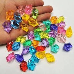 100pcs-200PCS/lot 25X18mm Acrylic Crystal Ice Rock Stones Vase Gems For Wedding