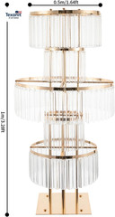 5 Tier Acrylic Crystal Flower Stand,Crystal Flower Stand for Wedding Centerpiece