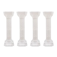 4PCS White Wedding Roman Column, Roman Columns Wedding Column Flowerpot Stand
