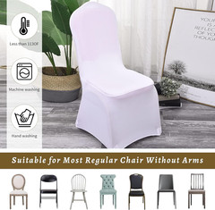 100 Pcs White Washable Removable Universal for Wedding Party Dining Banquet Poly