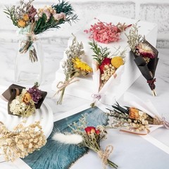10 Pcs Dried Flowers for Crafts, Mini Dried Flowers Bouquet Bulk for Vase
