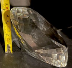 Crystal Diamond Paperweight Unique 6 inch, 150mm