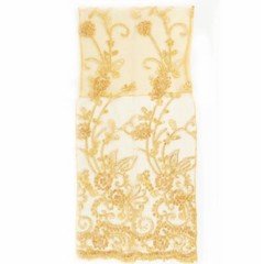 GOLD Organza Embroidered Floral Sequin Chiavari Chair Back SLIPCOVER Party Event