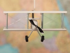 Hanging Airplane, Black White, Nursery Decor, Decorative wooden airplane
