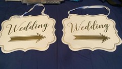 Wedding Directional Signs – White and Gold (2)