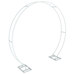 Round Metal Wedding Arch Frame White Garden Arbors Party Flowers Backdrop Stand