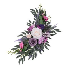 Wedding Arch Artificial Flower Panels 2-Pack Purple Pink White Green