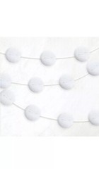Lot Of Three Pack Honeycomb Garland White 7ft