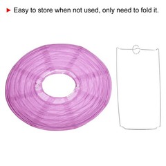 6pcs 8 Inch Folding Hanging Paper Lanterns Medium Lampshade Pink