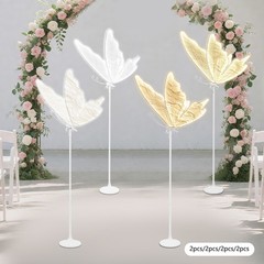 Gold, White/Pure White Decor Lamp 2PCS Butterfly Floor Lamp LED Ambient Light