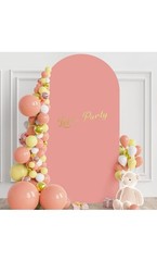 6.6FT Wedding Arch Cover Spandex Fitted Wedding Arch Stand Cover Round Dusty Ros