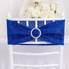 5 ROYAL BLUE Spandex Chiavari Chair Cushion Covers Wedding Reception Party