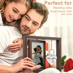 Wedding Gifts for Couples 2025,Rotating Floating Mr and Mrs Picture Frame,4×6…