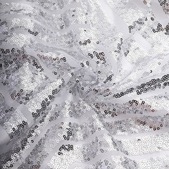 8ft x 8ft SILVER Geometric Sequin Photo Backdrop CURTAIN Drape Panel Party