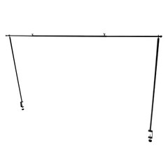 3.28ft Tall Over the Table Rod Stand Adjustable Black Metal Table Clamp Stand