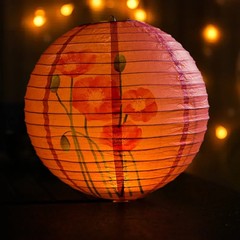 12Inch Printed Flower Round Chinese Paper Lanterns Birthday Wedding Decor Craft