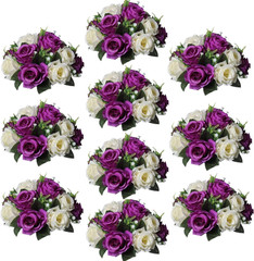 10-Piece Silk Rose Flower Set for Wedding & Party Decor