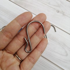 20pcs 44*25mm Chrome Metal Hook Hanger Connector for Hanging Crystal Prisms