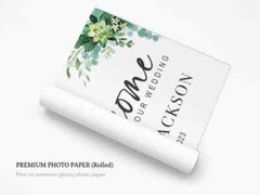 Custom Wedding Welcome Sign Green Flores Flower Outdoor Indoor Sign For Gift
