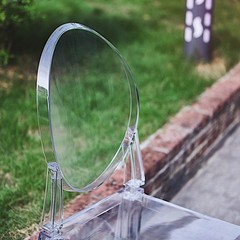CLEAR 36″ Transparent DINING CHAIR Oval Back Wedding Reception Party Decorations