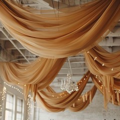 5ft x 32ft GOLD Premium Chiffon Sheer Backdrop CURTAIN PANEL Drape Party Events