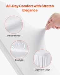 VEVOR 30PCS White Stretch Spandex Folding Chair Covers for Wedding Party Dining