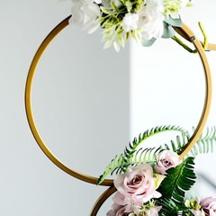 3 ft Metal Hoops Pillar STAND Backdrop Decoration Party Events Home Supplies