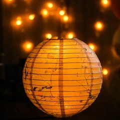 12Inch Printed Flower Round Chinese Paper Lanterns Birthday Wedding Decor Craft