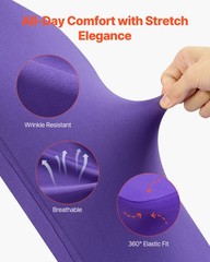 VEVOR 50PCS Purple Stretch Spandex Folding Chair Covers for Wedding Party Dining