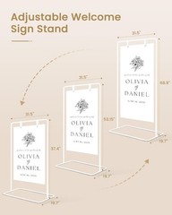 Wedding Welcome Sign Stand Welcome to our Wedding Sign Holder White Easel Stand
