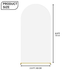 Wedding Arch Backdrop Cover for Photography(No Arch Stand), Double 6FT White
