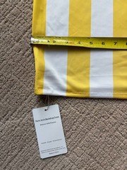 Arch Backdrop Cover Yellow And White Striped Bridal Baby Shower Party