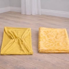Event Linens – yellow – Bulk Lot Includes a mix of: 10 chair bows (more mustard