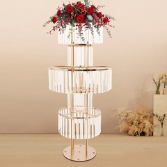 5 Tier Crystal Flower Stand Wedding Centerpieces For Tables Tall Flower Stand