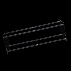 9.8*9.8*31in Clear Rectangle Decoration Acrylic Wedding Flower Vase Column Stand