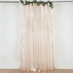8×10 ft BEIGE Satin CURTAIN Wedding Photography Backdrop Panel Party Decorations