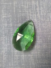 12Pcs 38mm Teardrop Prism Pendant Crystal Apple Green Chandelier Replace Hanging