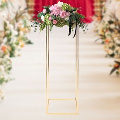Gold Metal Flower Stand 31 × 31 × 100 Cm Column Wedding Event Decor