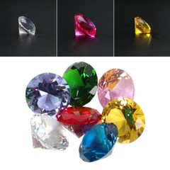 100 Pcs Fake Gems Jewels Artificial Diamonds Shaped Gemstones Purple Line Vase