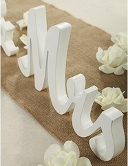 Mr and Mrs Letters Wedding Wooden Sign Party Décor Decoration Table Top Standing
