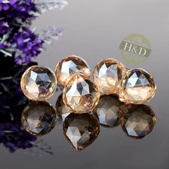 Champagne Glass Crystal Chandelier Ball Prisms Drops Home Decor Pendant 20mm